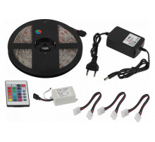 Светодиодная влагозащищенная лента ЭРА 14,4W/m 60LED/m 5050SMD RGB 5M 5050kit-14,4-60-12-IP65-RGB-5m Б0043070