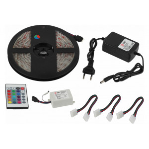 Светодиодная влагозащищенная лента ЭРА 14,4W/m 60LED/m 5050SMD RGB 5M 5050kit-14,4-60-12-IP65-RGB-5m Б0043070