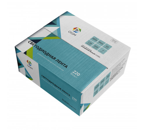 Светодиодная лента Apeyron Эконом 220В 2835 7Вт/м 6500К 50м IP65 O17-09