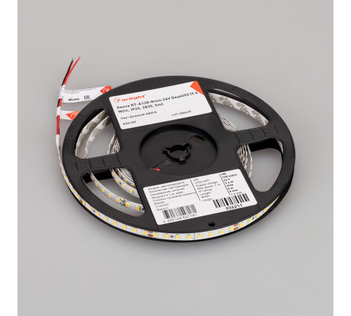 Светодиодная лента Arlight RT-A128-8mm 24V Day4000 (9.6 W/m, IP20, 2835, 5m) 036211 Светодиодная лента Arlight RT-A128-8mm 24V Day4000 (9.6 W/m, IP20, 2835, 5m) 036211