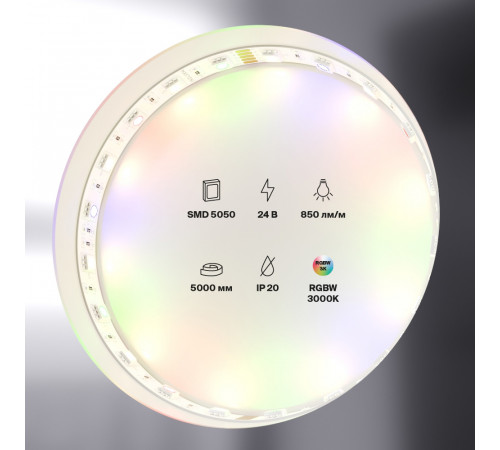 Светодиодная лента Maytoni Technical 24В 5050 14,4Вт/м RGB+W 3000K IP20 10176