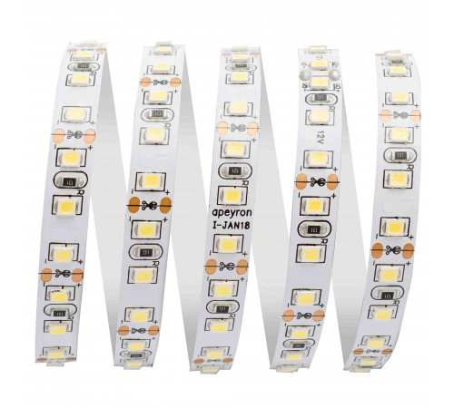 Светодиодная лента Apeyron 12В СТ 9,6Вт/м smd3528, 120д/м IP20 600Лм/м 5м 3000К 32BL
