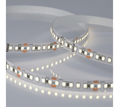 Светодиодная лента Uniel ULS-2835-168LED/m-10mm-IP20-DC24V-14W/m-5M-4000K катушка в герметичной упаковке Светодиодная лента Uniel ULS-2835-168LED/m-10mm-IP20-DC24V-14W/m-5M-4000K катушка в герметичной упаковке