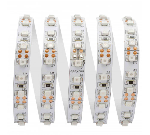 Светодиодная лента Apeyron 12В СТ 9,6Вт/м smd3528, 120д/м IP20 5м зеленая 00-19 Светодиодная лента Apeyron 12В СТ 9,6Вт/м smd3528, 120д/м IP20 5м зеленая 00-19