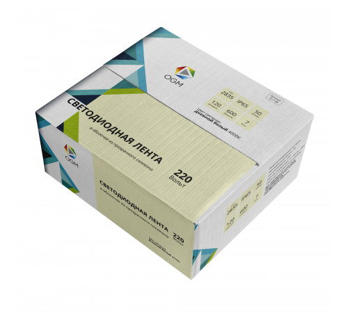 Светодиодная лента Apeyron Эконом 220В 2835 7Вт/м 4000К 50м IP65 O17-08