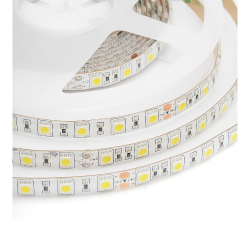 Светодиодная лента Apeyron 24В ПРО 14,4Вт/м smd5050 60д/м IP65 1100Лм/м 5м 6500К 00-318 Светодиодная лента Apeyron 24В ПРО 14,4Вт/м smd5050 60д/м IP65 1100Лм/м 5м 6500К 00-318