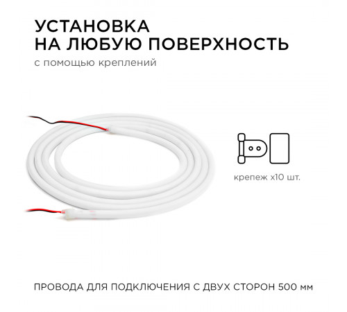 Светодиодная лента для бани и сауны Apeyron 5м 24В СТ 14,4Вт/м smd2835 120д/м IP68 900Лм/м 4000К 00-324