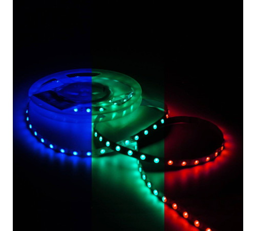 Светодиодная лента Gauss Basic 12В 5050 10Вт/м RGB 5м IP20 BT042