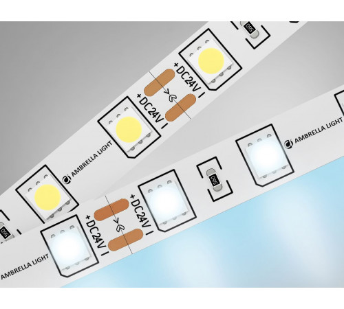 Светодиодная лента Ambrella Light Illumination 24В 5050 14,4Вт/м 6500K 5м IP20 GS4003 Светодиодная лента Ambrella Light Illumination 24В 5050 14,4Вт/м 6500K 5м IP20 GS4003