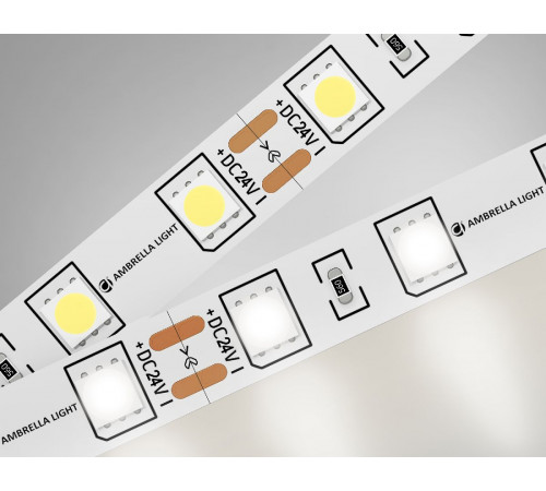 Светодиодная лента Ambrella Light Illumination 24В 5050 14,4Вт/м 3000K 5м IP20 GS4002 Светодиодная лента Ambrella Light Illumination 24В 5050 14,4Вт/м 3000K 5м IP20 GS4002