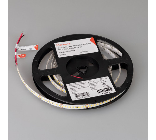 Светодиодная лента Arlight RT-A192-10mm 24V Day5000 17.6 W/m, IP20, 2835, 5m 038743 Светодиодная лента Arlight RT-A192-10mm 24V Day5000 17.6 W/m, IP20, 2835, 5m 038743