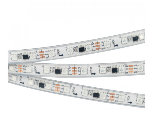 Светодиодная лента герметичная Arlight SPI-PFS-B60-12mm 12V RGB-PX3 (14.4W/m, IP67, 5060, 5m) 026155(3) Светодиодная лента герметичная Arlight SPI-PFS-B60-12mm 12V RGB-PX3 (14.4W/m, IP67, 5060, 5m) 026155(3)