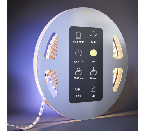 Светодиодная лента Maytoni Led Strip 24В 2835 9,6Вт/м 3000К 5м IP20 201097 Светодиодная лента Maytoni Led Strip 24В 2835 9,6Вт/м 3000К 5м IP20 201097