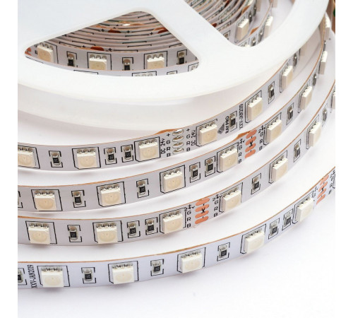 Cветодиодная лента Apeyron 24В 14,4Вт/м smd5050 60д/м IP20 5м RGB 00-310 Cветодиодная лента Apeyron 24В 14,4Вт/м smd5050 60д/м IP20 5м RGB 00-310