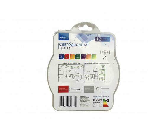 Светодиодная лента Apeyron 12В СТ 4,8Вт/м smd3528, 60д/м IP20 5м зеленая 34BL