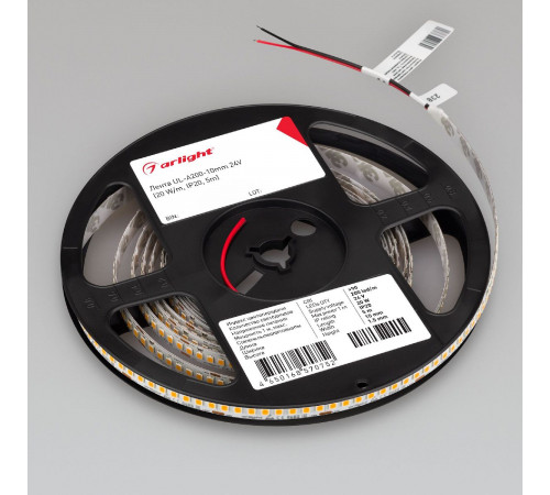 Светодиодная лента Arlight UL-A200-10mm 24V Warm3500 (20 W/m, IP20, 5m) 037225 Светодиодная лента Arlight UL-A200-10mm 24V Warm3500 (20 W/m, IP20, 5m) 037225