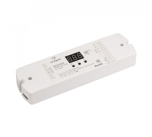 Декодер Arlight Smart-K20-DMX (12-48V, 4x700mA) 023828 Декодер Arlight Smart-K20-DMX (12-48V, 4x700mA) 023828