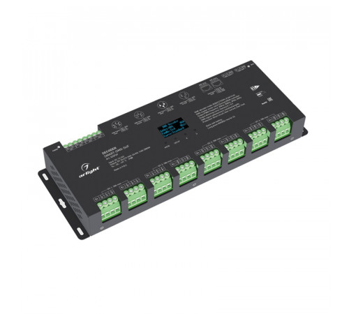 Декодер Arlight Smart-DMX-SUF (12-24V, 24x5A, XLR3, RJ45) 033769 Декодер Arlight Smart-DMX-SUF (12-24V, 24x5A, XLR3, RJ45) 033769