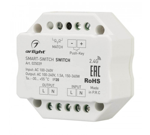 Выключатель Arlight SMART-SWITCH-DIM 025039 Выключатель Arlight SMART-SWITCH-DIM 025039