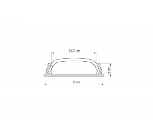 Профиль Arlight ARH-BENT-W18-2000 ANOD 023087 Профиль Arlight ARH-BENT-W18-2000 ANOD 023087