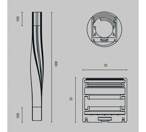Радиусный профиль Maytoni Led strip ALM-3535R-B-TL-90°-0.4M Радиусный профиль Maytoni Led strip ALM-3535R-B-TL-90°-0.4M