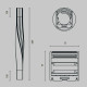 Радиусный профиль Maytoni Led strip ALM-3535R-B-TL-90°-0.4M