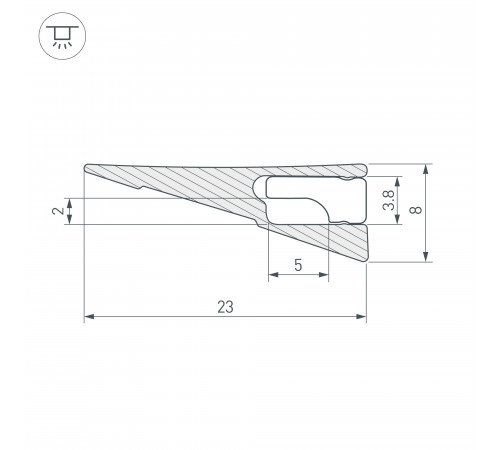 Алюминиевый профиль Arlight SL-MINI-SHELF-H8-2000 ANOD OLIVE GREY 038205 Алюминиевый профиль Arlight SL-MINI-SHELF-H8-2000 ANOD OLIVE GREY 038205