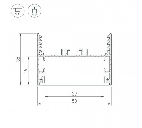 Профиль Arlight SL-LINE 029040 Профиль Arlight SL-LINE 029040