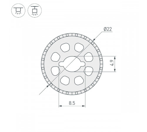 Силиконовый профиль Arlight WPH-FLEX-ROPE-D22-360deg-S8-5m WHITE 048598 Силиконовый профиль Arlight WPH-FLEX-ROPE-D22-360deg-S8-5m WHITE 048598