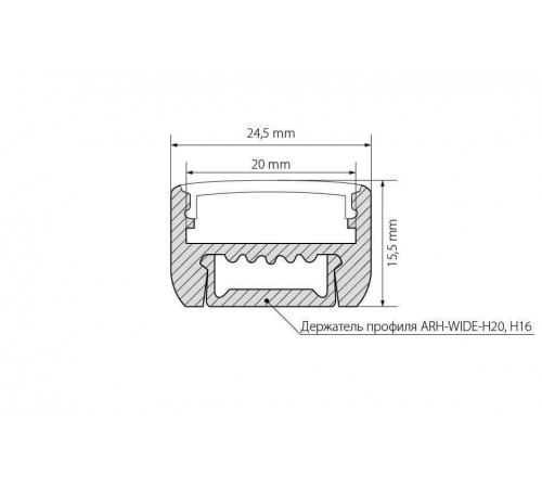 Профиль Arlight ARH-WIDE-H16-2000 ANOD 018816 Профиль Arlight ARH-WIDE-H16-2000 ANOD 018816