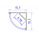 Алюминиевый угловой профиль Ambrella Light Alum Profile GP2100AL