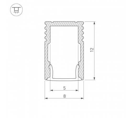 Профиль Arlight SL-MINI-8-H12-2000 ANOD 023714 Профиль Arlight SL-MINI-8-H12-2000 ANOD 023714