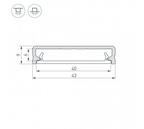 Алюминиевый профиль Arlight ALM-FLAT-S-2020 ANOD 026713(1) Алюминиевый профиль Arlight ALM-FLAT-S-2020 ANOD 026713(1)