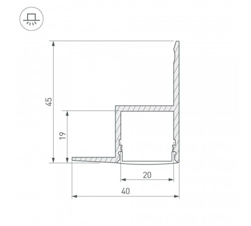Профиль Arlight ARH-CEIL-2000 ANOD 016150 Профиль Arlight ARH-CEIL-2000 ANOD 016150