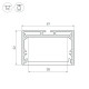 Профиль с экраном Arlight SL-LINE-4932-2500 WHITE+OPAL 036304