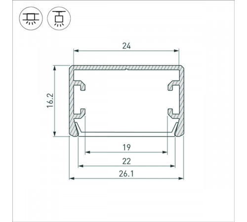 Алюминиевый профиль Arlight PLS-Lock-H16-SMT-2000 Anod 033224 Алюминиевый профиль Arlight PLS-Lock-H16-SMT-2000 Anod 033224