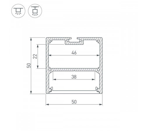 Алюминиевый профиль Arlight SL-Line-5050-3000 Black 036255 Алюминиевый профиль Arlight SL-Line-5050-3000 Black 036255