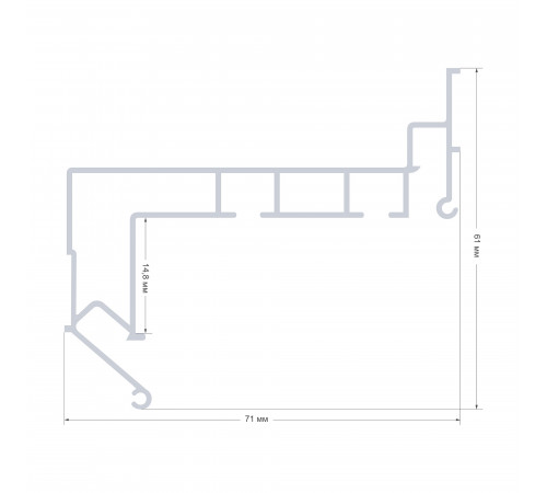 Алюминиевый профиль для натяжного потолка Apeyron 08-59