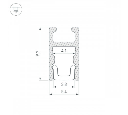 Алюминиевый профиль Arlight ARH-Micro-0510-2000 Anod 036385 Алюминиевый профиль Arlight ARH-Micro-0510-2000 Anod 036385