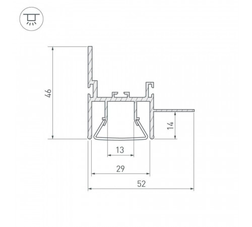 Профиль Arlight FOLED-WALL-2000 023865 Профиль Arlight FOLED-WALL-2000 023865