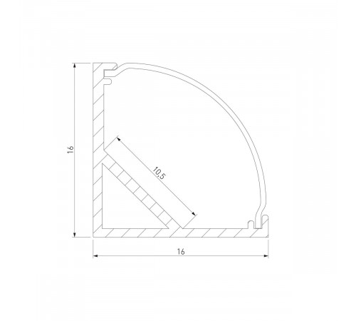 Угловой алюминиевый профиль для светодиодной ленты Elektrostandard LL-2-ALP008 4690389170485 Угловой алюминиевый профиль для светодиодной ленты Elektrostandard LL-2-ALP008 4690389170485