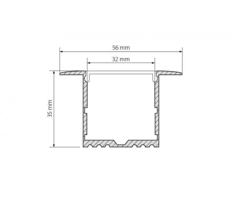 Профиль Arlight ARH-POWER-F-W35-2000 ANOD 016139 Профиль Arlight ARH-POWER-F-W35-2000 ANOD 016139