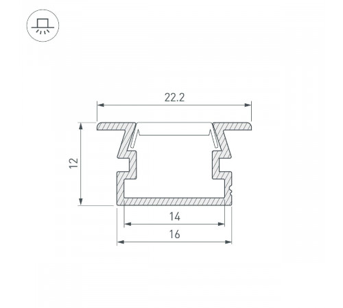 Профиль Arlight PDS-FS-3000 ANOD 040733 Профиль Arlight PDS-FS-3000 ANOD 040733