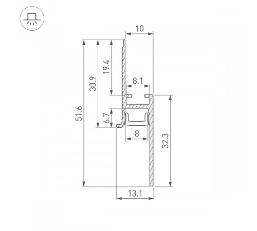 Профиль Arlight PLINTUS-FANTOM-H20-2000 BLACK 043618 Профиль Arlight PLINTUS-FANTOM-H20-2000 BLACK 043618