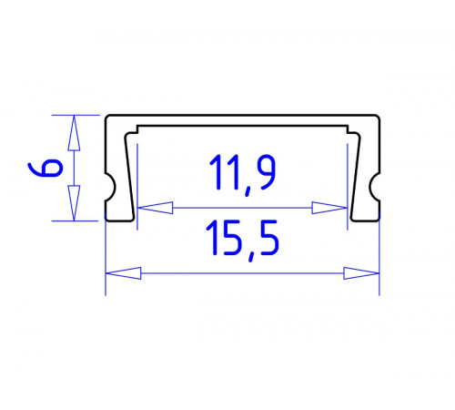 Алюминиевый накладной профиль Ambrella Light Alum Profile GP1700AL Алюминиевый накладной профиль Ambrella Light Alum Profile GP1700AL