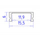 Алюминиевый накладной профиль Ambrella Light Alum Profile GP1700AL