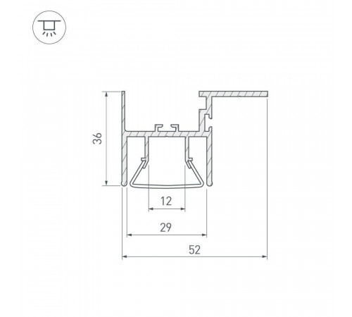 Профиль Arlight FOLED-CEIL-SIDE-2000 023864 Профиль Arlight FOLED-CEIL-SIDE-2000 023864