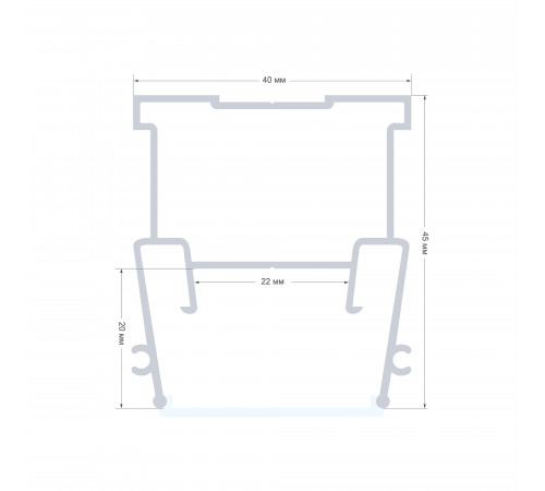 Алюминиевый профиль для натяжного потолка Apeyron 08-57