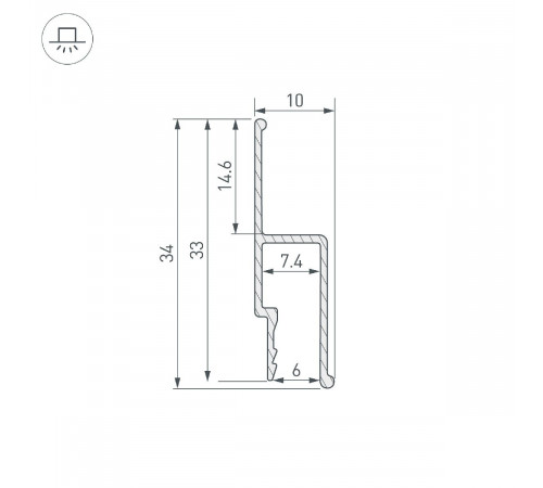 Профиль Arlight STRETCH-WALL-TECH-2000 056254 Профиль Arlight STRETCH-WALL-TECH-2000 056254