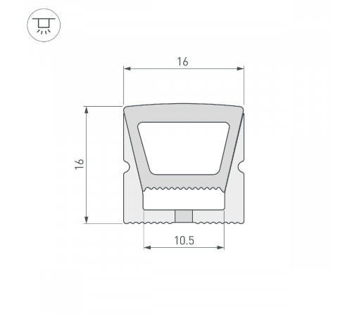 Силиконовый профиль Arlight WPH-FLEX-1616-TOP-S11-20m WHITE 041094 Силиконовый профиль Arlight WPH-FLEX-1616-TOP-S11-20m WHITE 041094